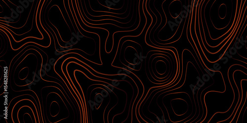 Gradient color topology and topography vector design abstract background contour map texture for print works . black curve line background with wave shape vector illustration.	