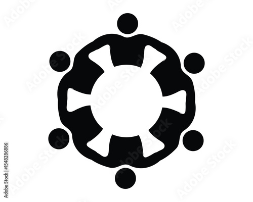 a black color friendship icon