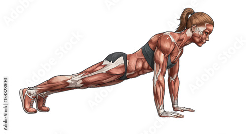 Woman doing pushup