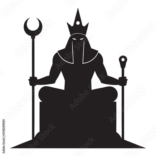 Ancient Osiris Crook Flail Throne