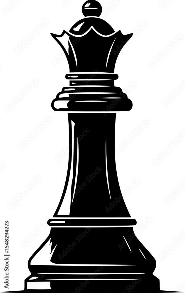 a black chess queen with intricate details a black chess queen with intricate details