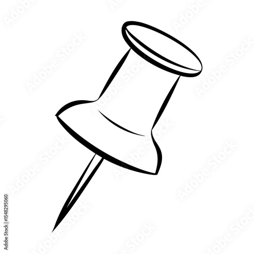 push pin isolated on white