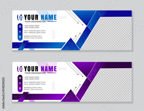 Email signature design or email footer and personal social media cover template Design