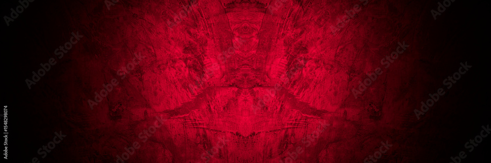 Obraz premium Old wall texture cement black red background abstract dark color design are light with white gradient background.