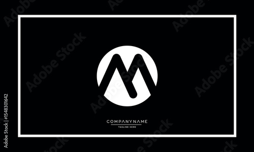 M or MM Alphabet letters logo monogram icon