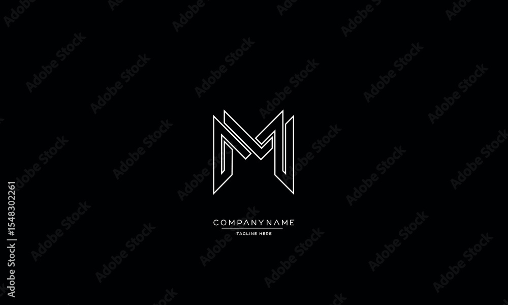 M or MM Alphabet letters logo monogram icon M or MM Alphabet letters logo monogram icon