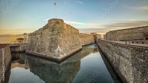 Canvastavla Canal between the Royal Walls of Ceuta, Spain