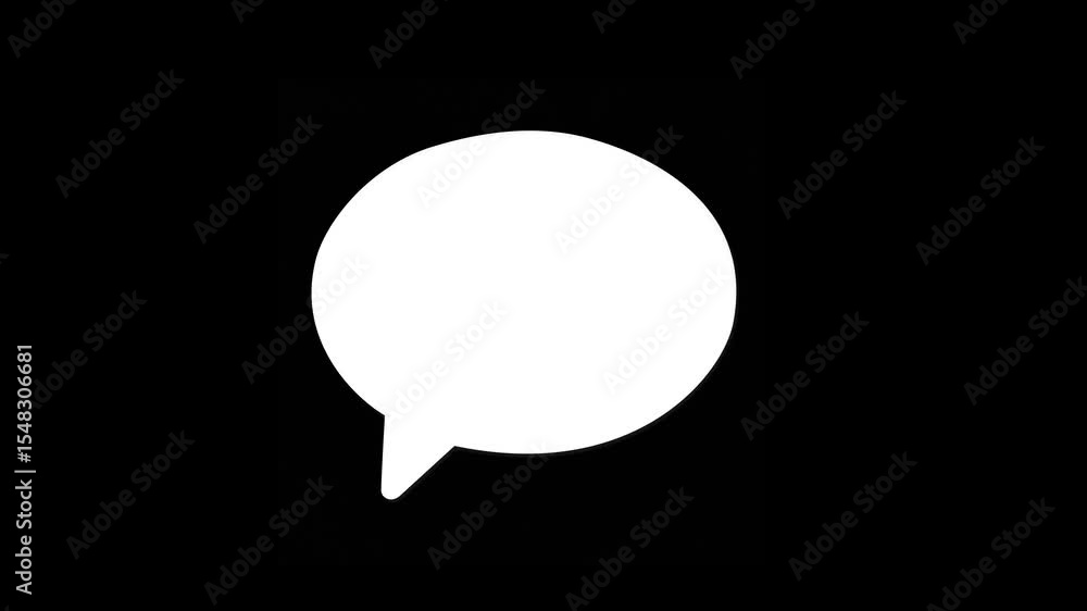 Text box on Green Screen.  pop up chat box, message box cartoon animated icon. Speech bubble for text, pop up chat box 4k stock video.