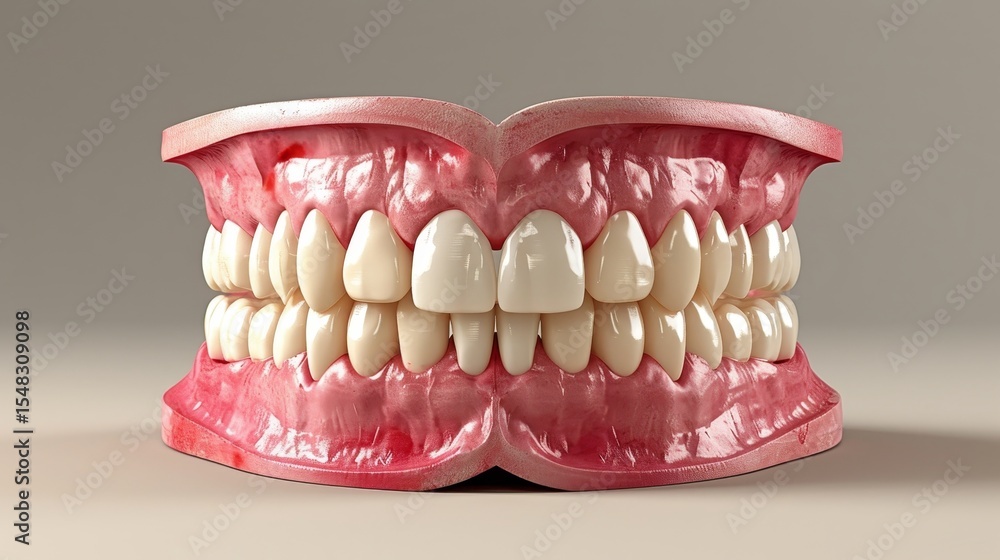 Obraz premium 3d rendering of healthy teeth and dental treatments for optimal oral care and aesthetic appeal