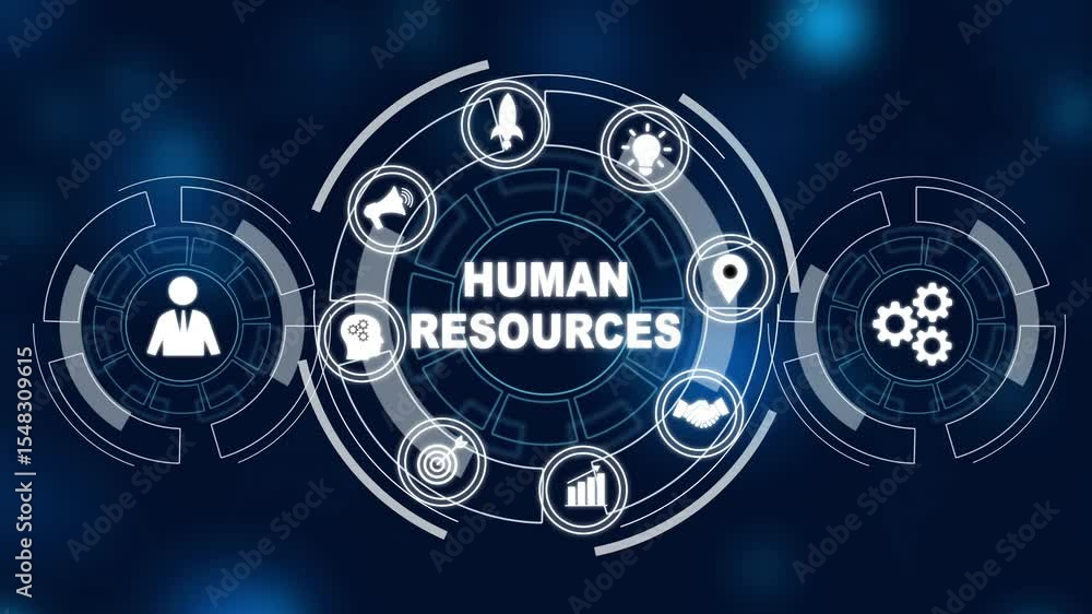 Human Resources HR management concept. Business, Technology, Internet and networking concept. Abstract Technology background. Human Resources HR management concept. Business, Technology, Internet and networking concept. Abstract Technology background.