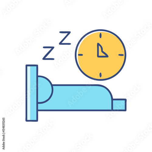 Time for bed illustration promoting good sleeping habits and bedtime routines