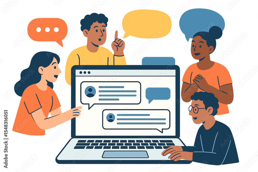 Online learners participate in lively discussions through animated collaboration in a dynamic forum setting Online learners participate in lively discussions through animated collaboration in a dynamic forum setting