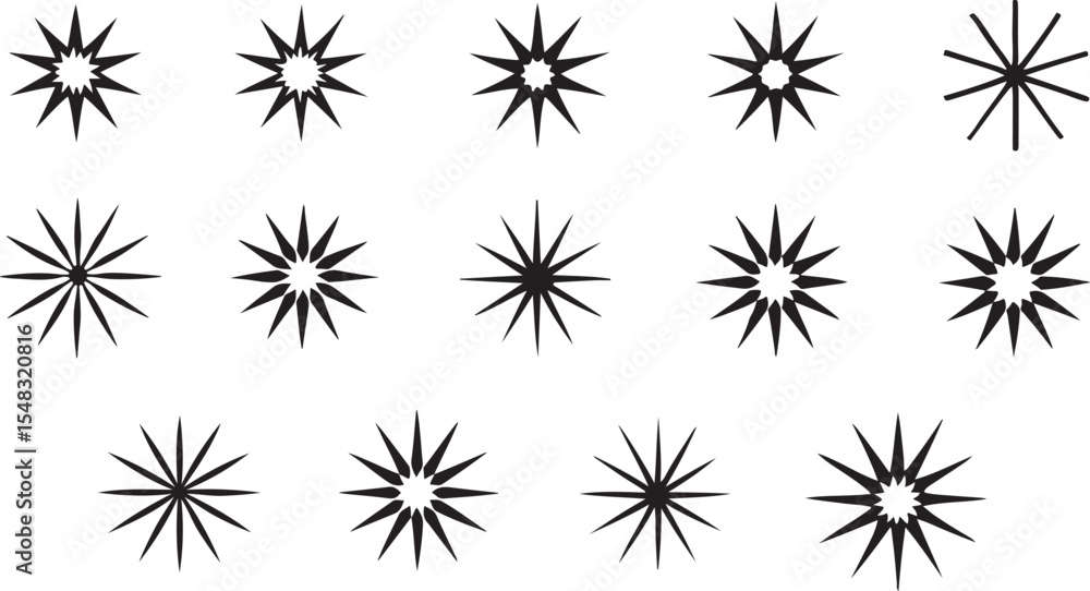 set of black and white snowflakes set of black and white snowflakes
