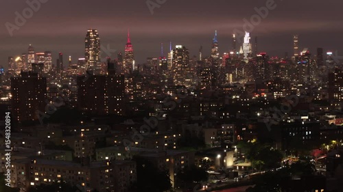 Wallpaper Mural Aerial view of the New York City skyline an a rainy night Torontodigital.ca