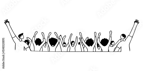 Diverse Individuals Celebrating Together, Representing Social Movements, Volunteering, or Shared Goals