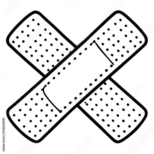 adhesive bandage on white background