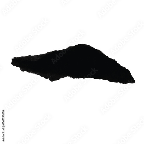 A bold and irregular abstract rock formation or shard. This powerful, textured black shape adds a dramatic and organic element to any composition, suggesting strength, nature, and raw energy.

