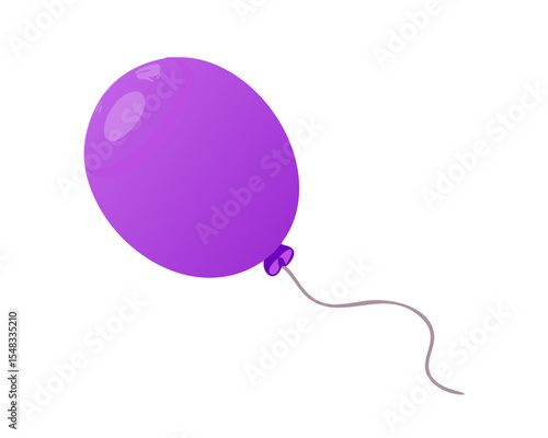 purple balloon isolated on white