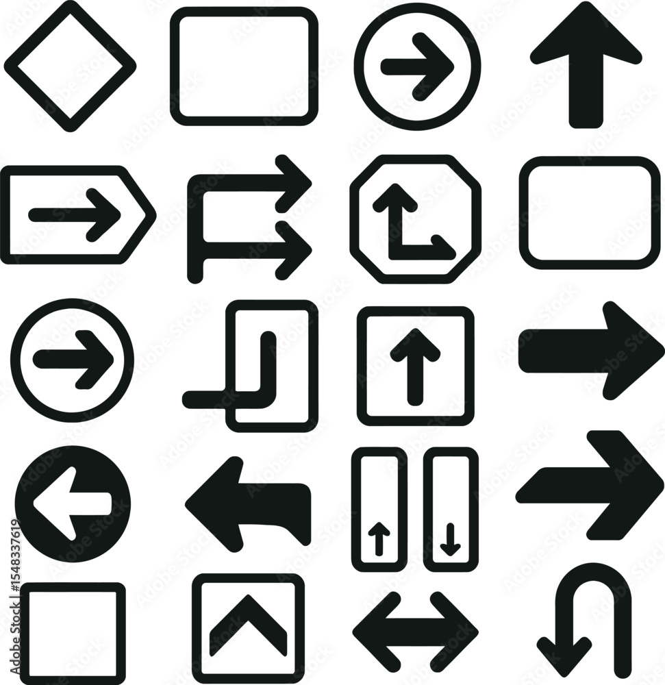 set of arrow icons for web design and interface use set of arrow icons for web design and interface use