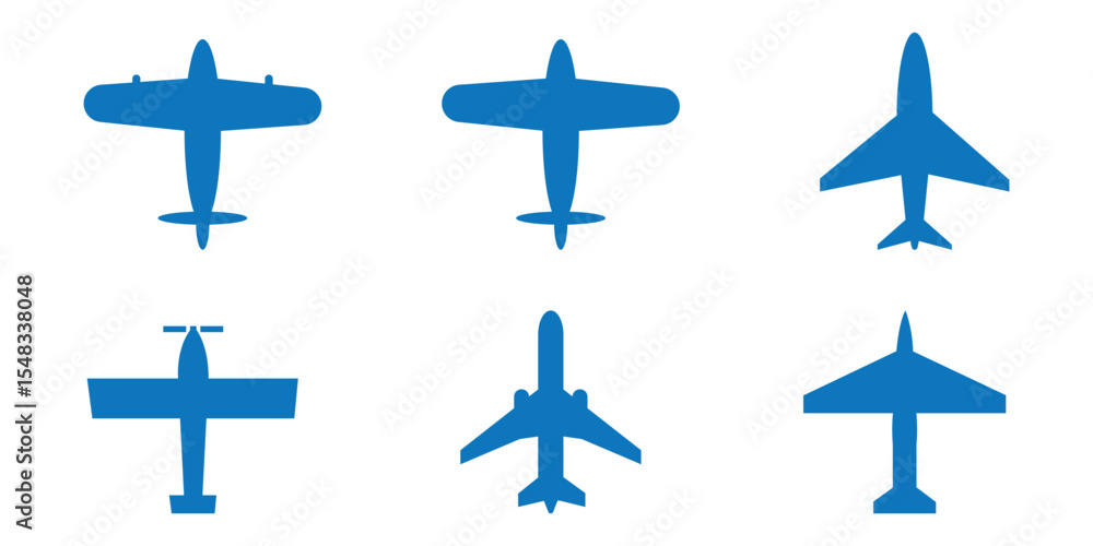 Fototapeta premium Plane icon set. Airplane icon vector. Flight transport symbol. Travel illustration. Holiday symbol