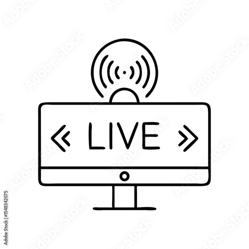 Live broadcast icon representing public speaking and communication