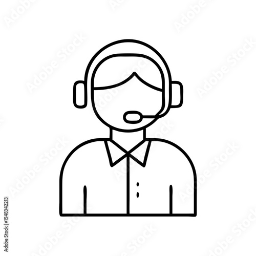 Host avatar with headset for public speaking