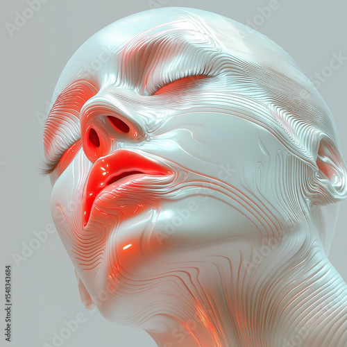 White ceramic statue