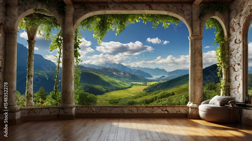 beautiful natural scenery background, mountains, forests, lakes, gardens, seas, waterfalls
