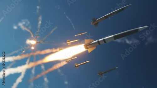 High-Tech Missiles Fly Over an Alien Planet in Dramatic Military Demonstration