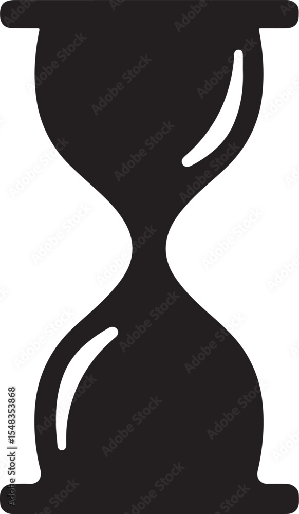 Obraz premium Monochrome Hourglass Silhouette Logo Illustration