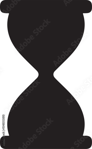Abstract Hourglass Silhouette Logo Illustration