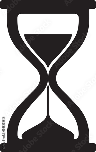 Classic Hourglass Shape Silhouette Logo Illustration