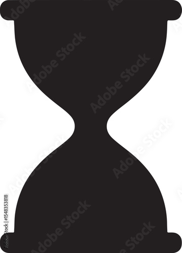 Simple Hourglass Silhouette Logo Illustration Design