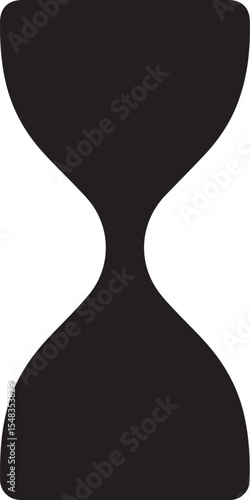 Timeless Hourglass Silhouette Logo Illustration Art