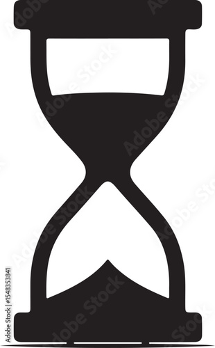 Clean Hourglass Silhouette Logo Illustration Template