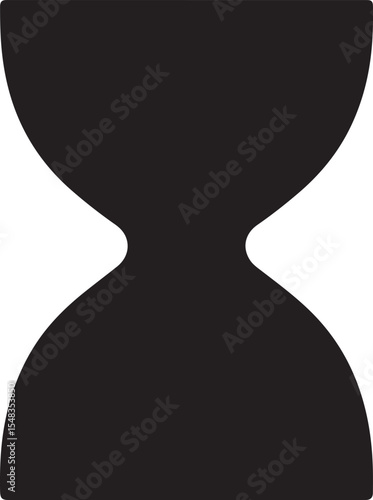 Isolated Hourglass Silhouette Logo Illustration