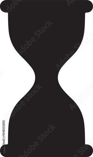 Classic Sand Timer Silhouette Logo Illustration