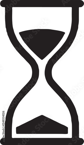 Stylish Hourglass Shape Silhouette Logo Illustration