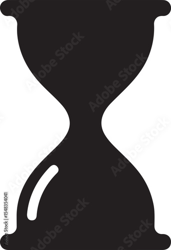 Hourglass Silhouette Logo Drawing Illustration