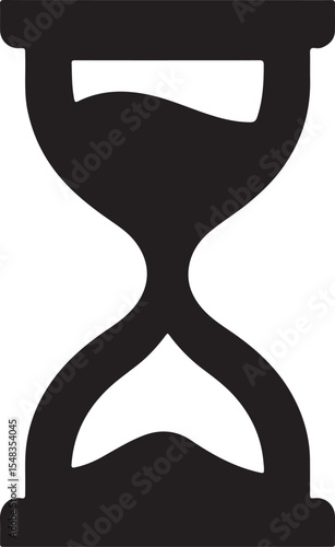 Hourglass Silhouette in Minimal Logo Illustration Style