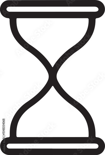 Black Hourglass Silhouette Logo Illustration for Branding