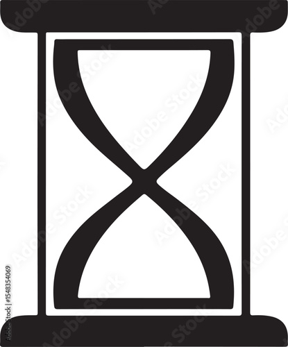 Time Symbol Hourglass Silhouette Logo Illustration