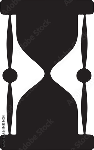 Clean Hourglass Silhouette Logo Illustration Design