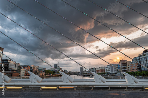 Photography Dublin, Ireland - June 6 2025 Architecture during the golden our at Dockland's