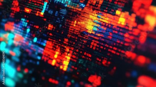 Wallpaper Mural Colorful digital art with abstract fractal patterns and neon lights. Torontodigital.ca