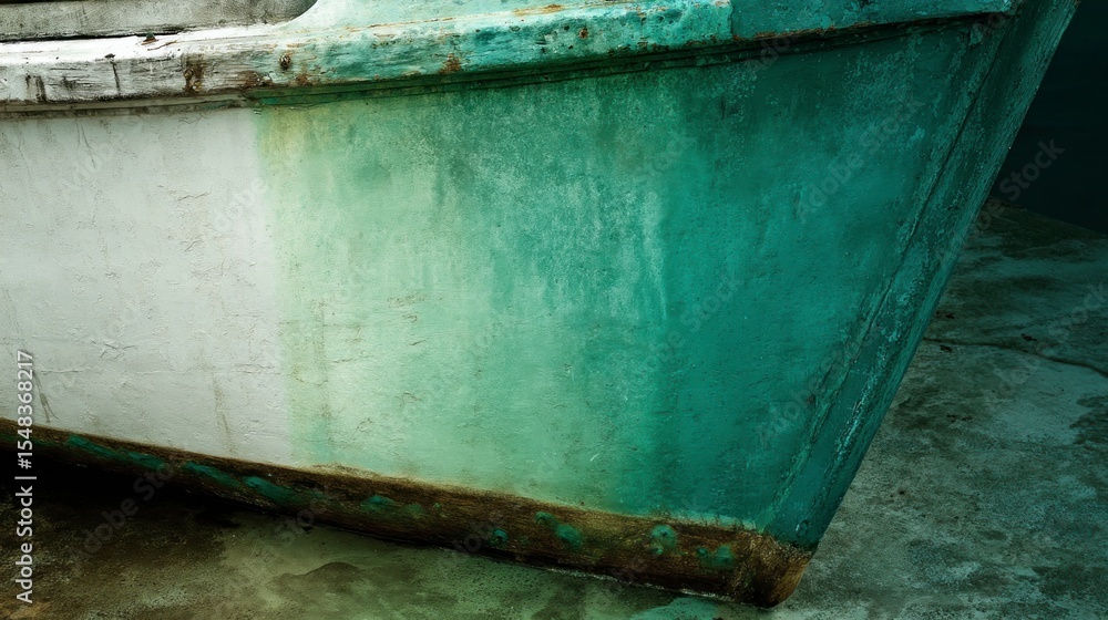 Fototapeta premium Faded paint on boat hull