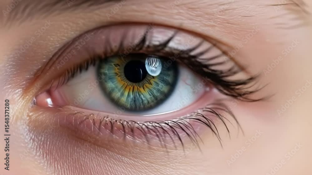 A close-up shot of a captivating eye. A close-up shot of a captivating eye.