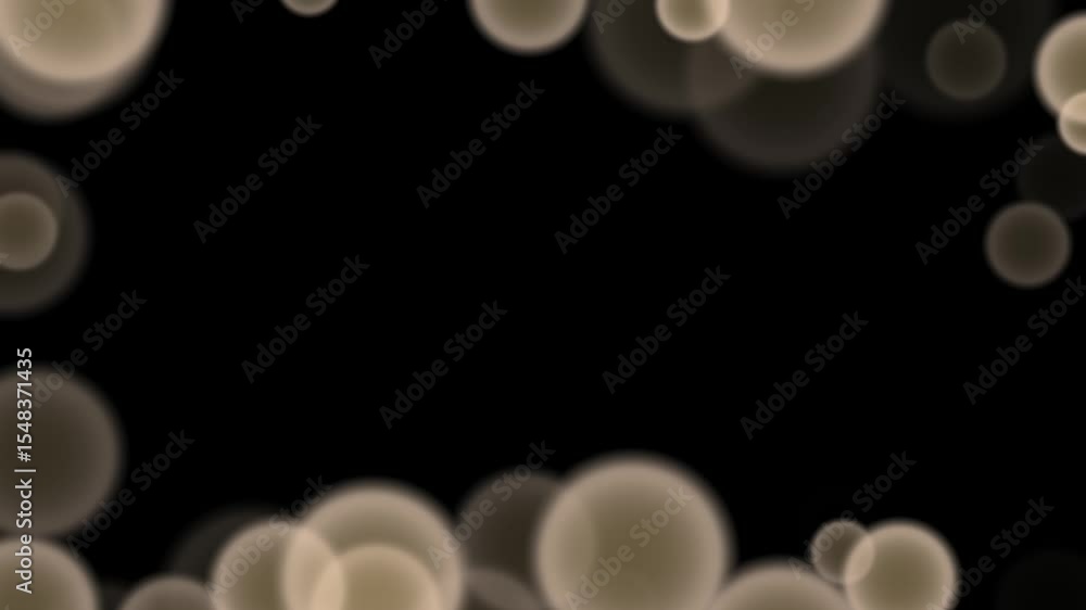 Loop sun light bokeh motion video effect. Golden shine blurry lights overlay