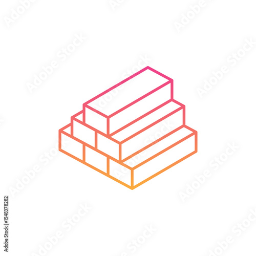 Wooden Beam  Icon vector