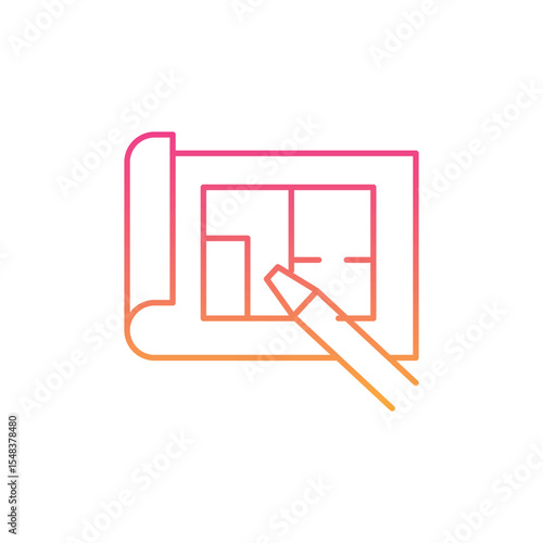 Floor Plan  Icon vector